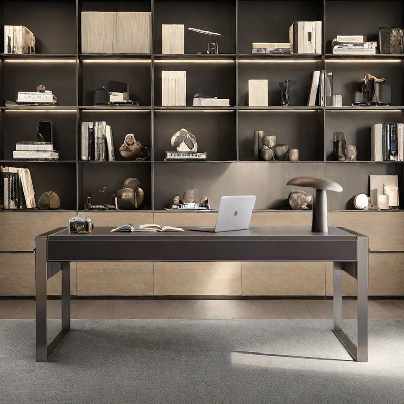 Bureau pour bureau à domicile et bureau avec tiroir de rangement, H 29,53 po x l 70,87 po x P 23,62 po