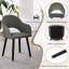 49.5cm H Modern Solid Wood Legs Upholstered Dining Chair with Arm-677844830