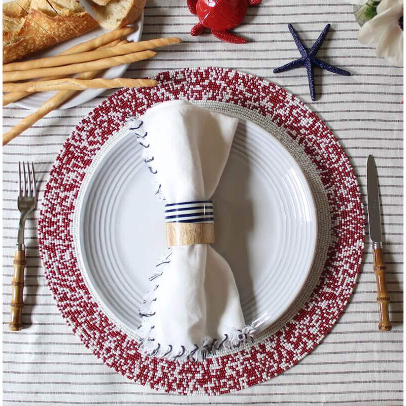 Splatter Placemats, Red/White
