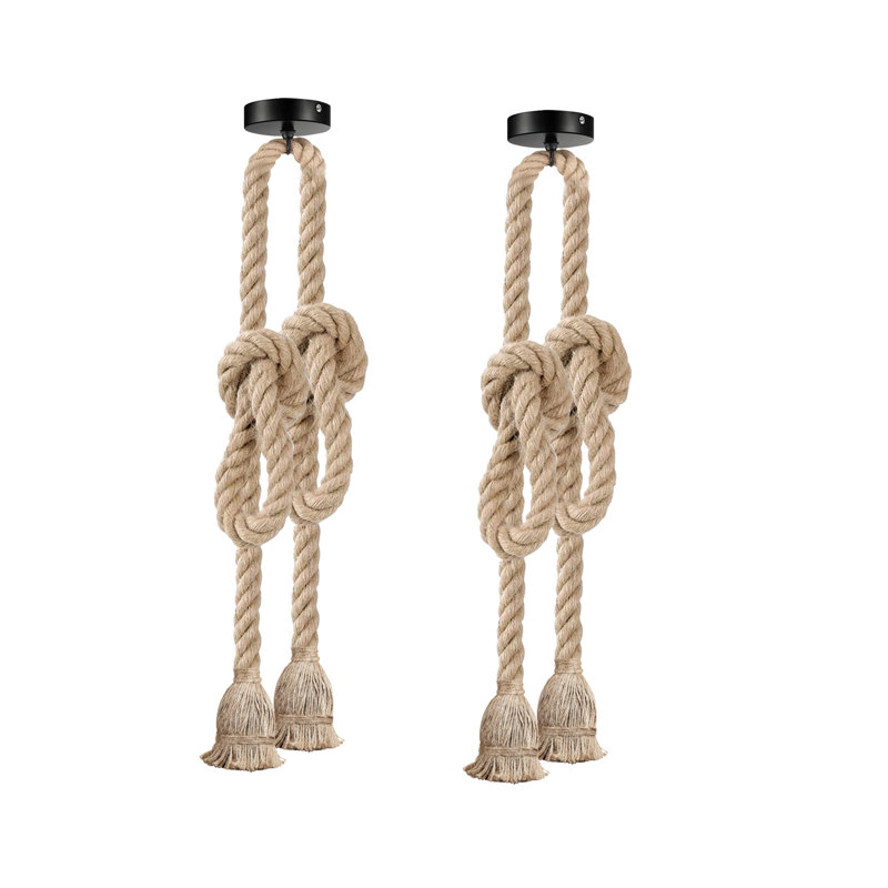 Quade 1 - Light Hemp Pendant, No