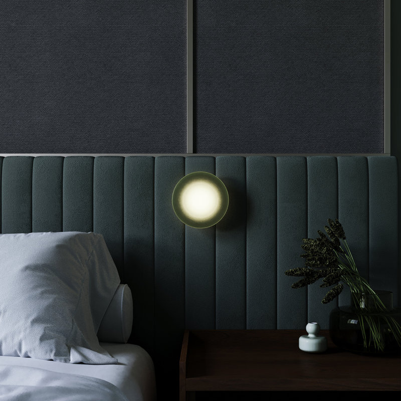 Mist 1 - Light LED Flush Mounted Sconce, Moss, Round