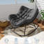  Chaise berçante d'extérieur surdimensionnée en métal avec coussin Svertte Papasan-865192010