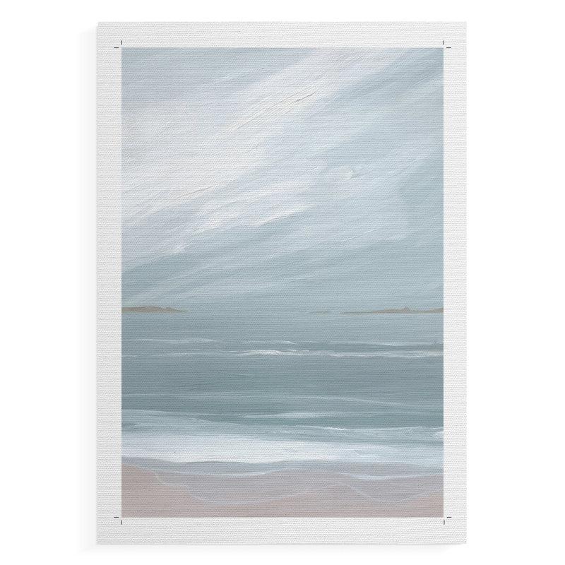 Aqua Soft Shores I - Impression sur toile seulement - NON-CADRE, H 12 po x l 8 po