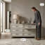 Commode traditionnelle Cashin en bois massif de 139,5 cm de large, à 6 tiroirs, pour chambre à coucher-1605965