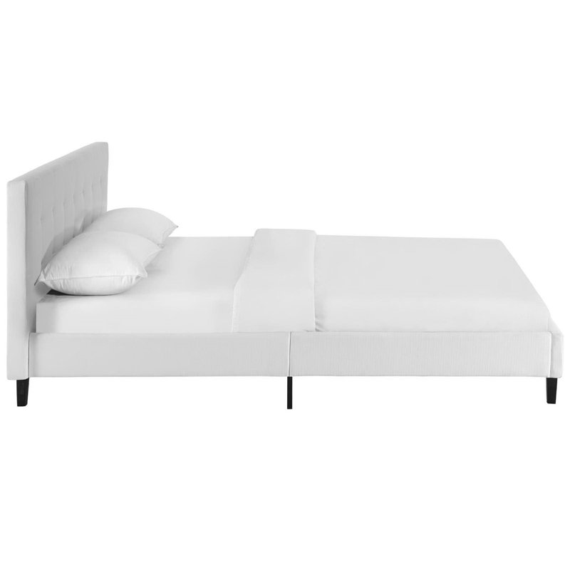 Lit double Linnea en blanc