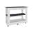 Kitchen island  with Open Storage and 3 Shelves, White