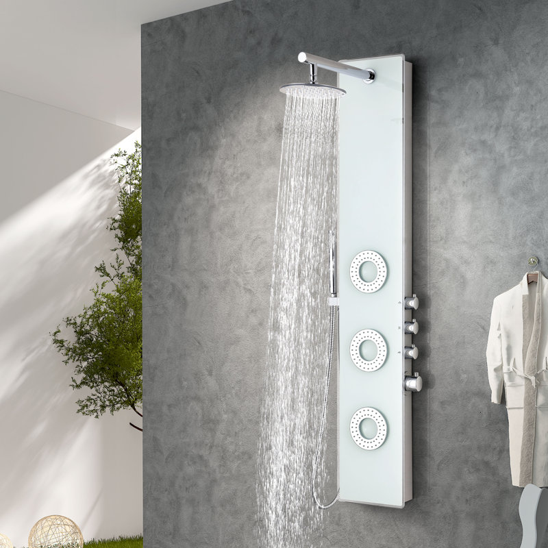 Lynn 58'' Shower Panel with Fixed Shower Head