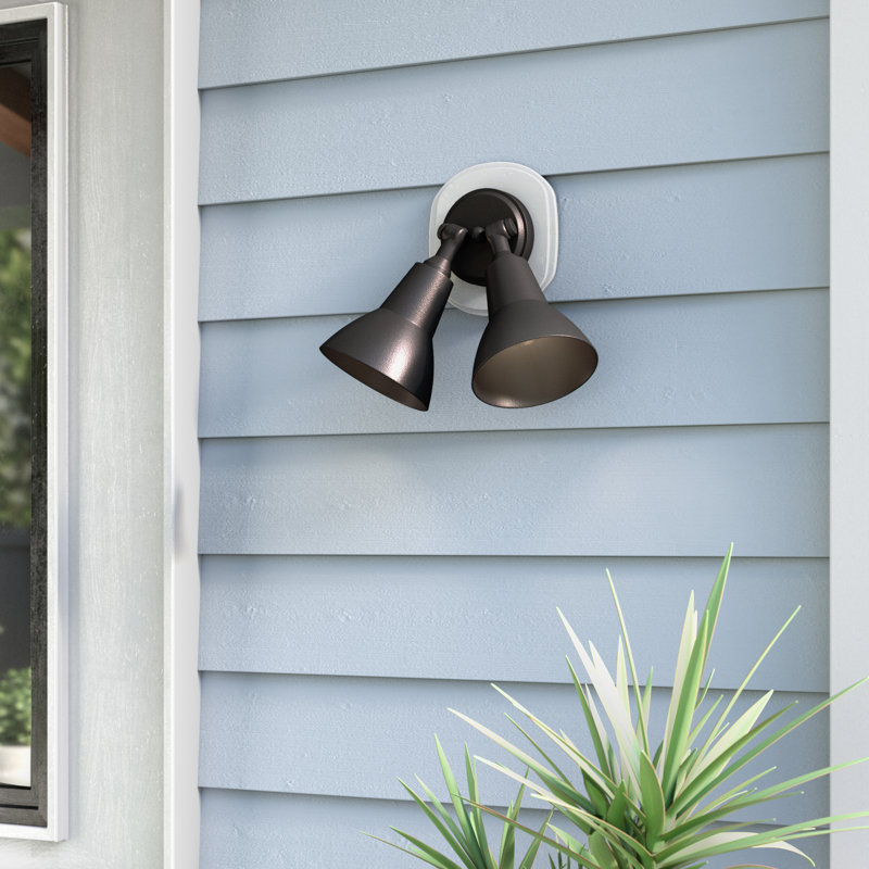 Quitman Outdoor Security Flood Light, Tawy Bronze