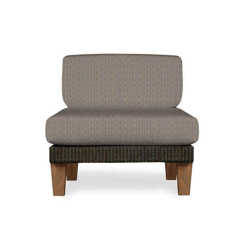 Catalina Outdoor Teak Lounge Chair, Mink, Demo Oatmeal