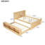 Lit plateforme double en bois avec lit gigogne escamotable-1241262732-1241262722