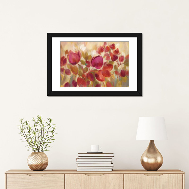 « magenta tropical », impression sur toile, Papier d'art encadré noir, Blanc, H 24 po x l 32 po x P 1 po