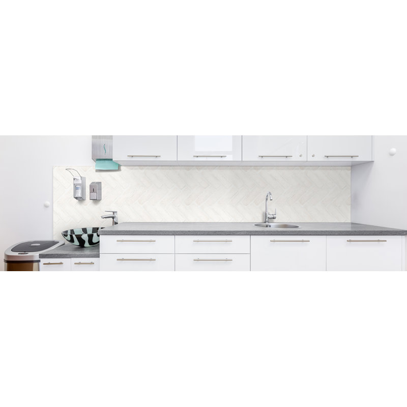 MSI 12 in. x 15 in. Natural Textured Clay Brick Mosaic Floor and Wall Tile, Alpine White