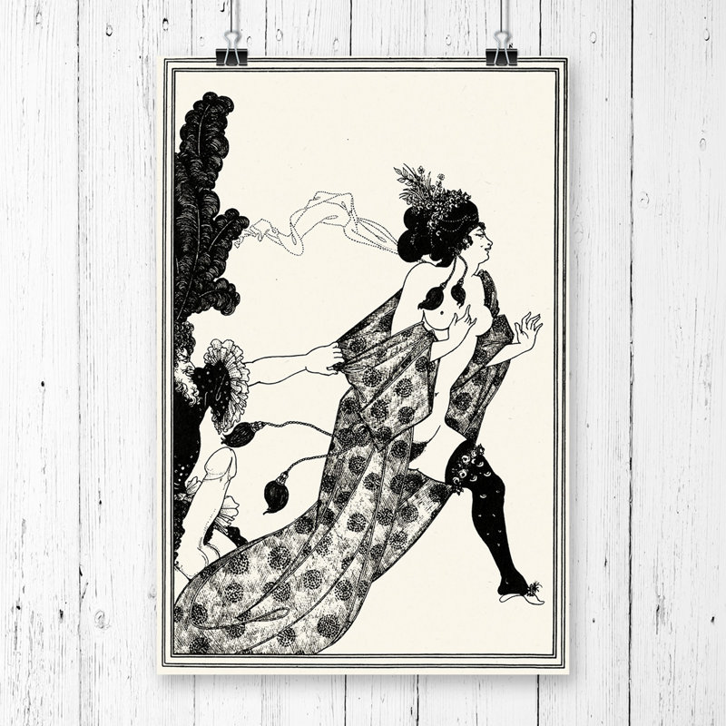Aubrey Beardsley Nude Lady - Wall Art, 59.4 x  42cm