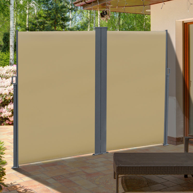 Manual Retraction Side Awning in Beige, Beige, 19.7' H x 6.56' W