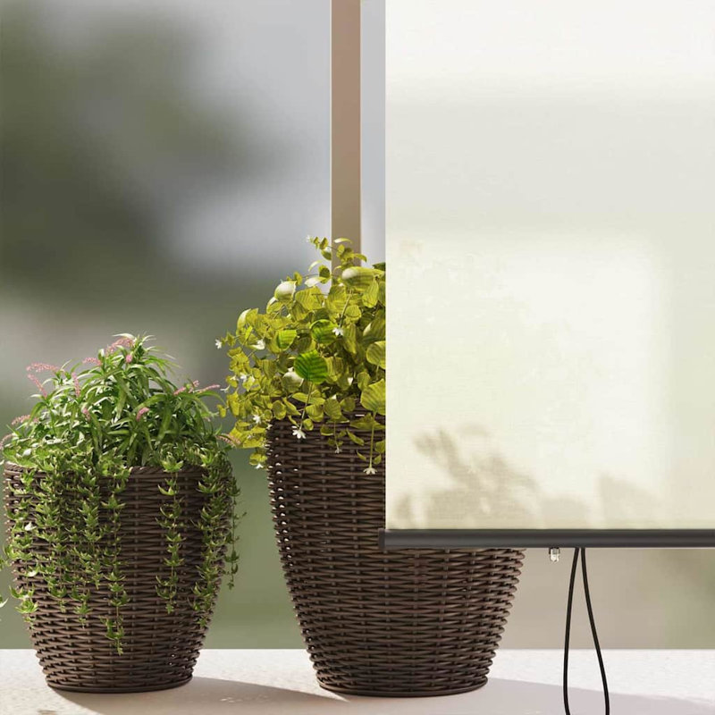 Vidaxl Outdoor Roller Blind Striped Fabric, 250cm L x 200cm W, Cream