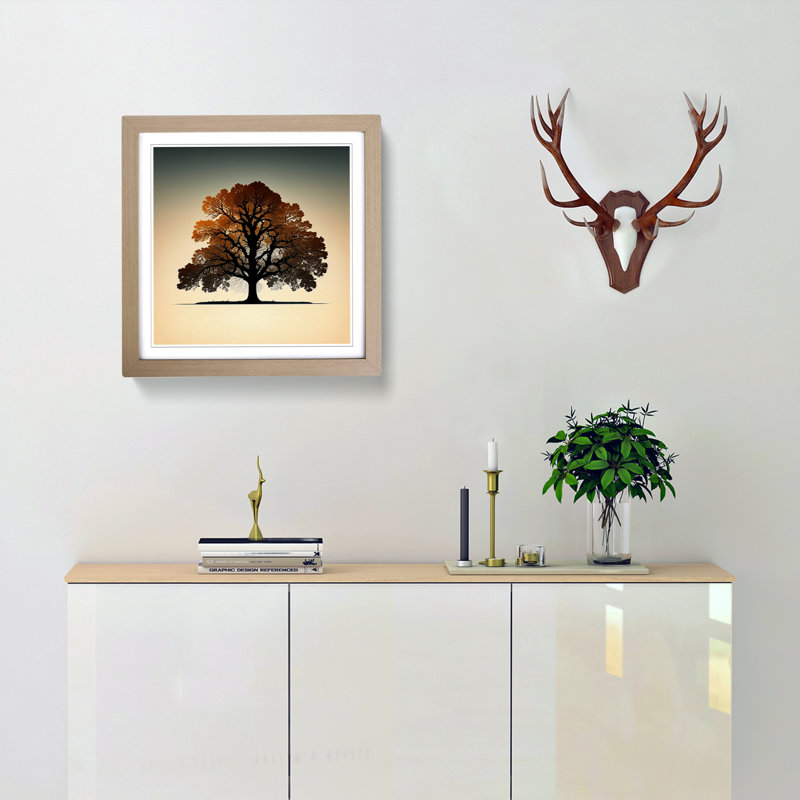 Oak Tree Minimalism - Framed Print, Oak