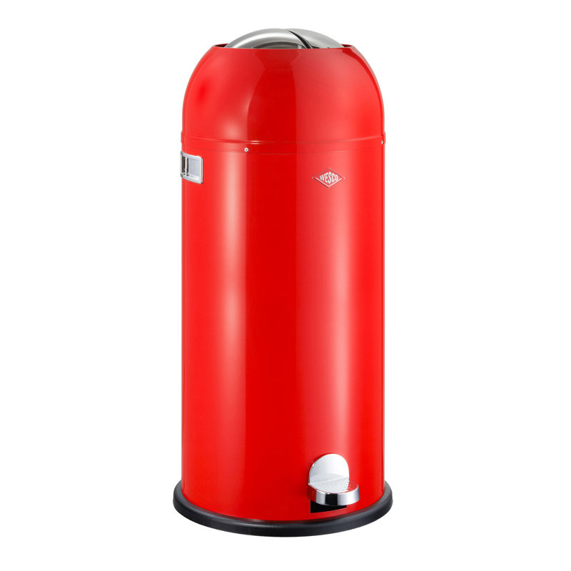 Step On Kitchen Trash Can, 40 L, 83cm H x 37.5cm W x 37.5cm D, Red