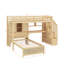 Lit mezzanine simple au-dessus de simple avec bureau intégré et escalier-1264298570
