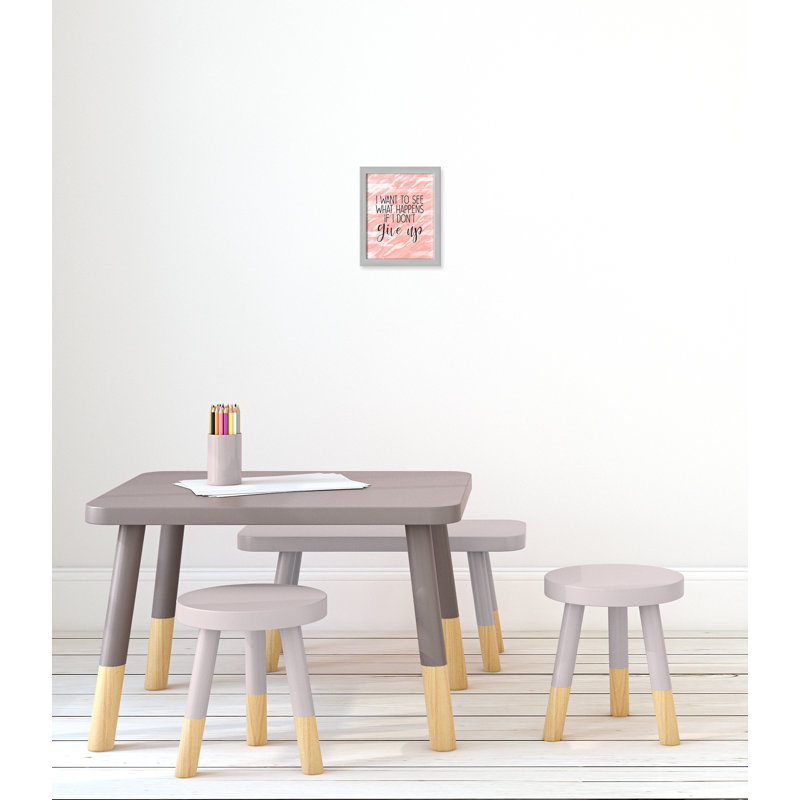 Ne pas baisser les bras, H 11 po x l 9 po x P 1,19 po, Encadré de boîte argent