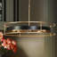 Lustre Ulrich à 8 lumières à intensité variable en forme de roue de chariot