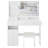 41" Large Size Left Drawer Desktop Vanity Table With Cushioned Stool Dresser Set, 2 AC Outlets And 2 USB Ports Power Station, Hair Dryer Stand, Extra-Large Touch-Control Led Mirror, 3-Color Switching-181521989