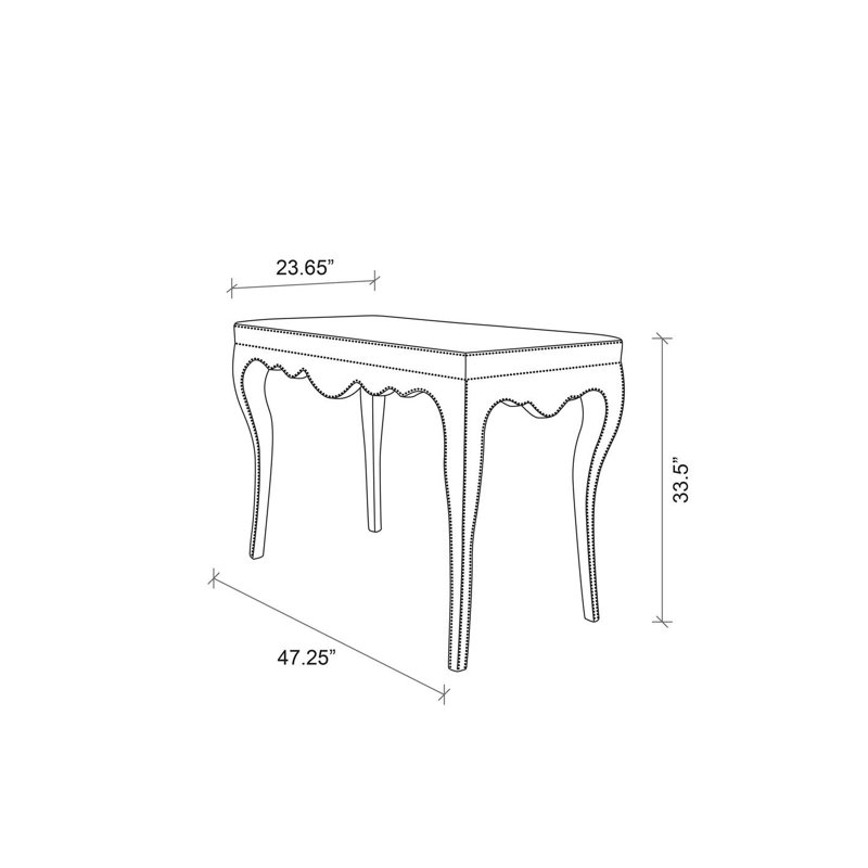 48" Linen Console Table
