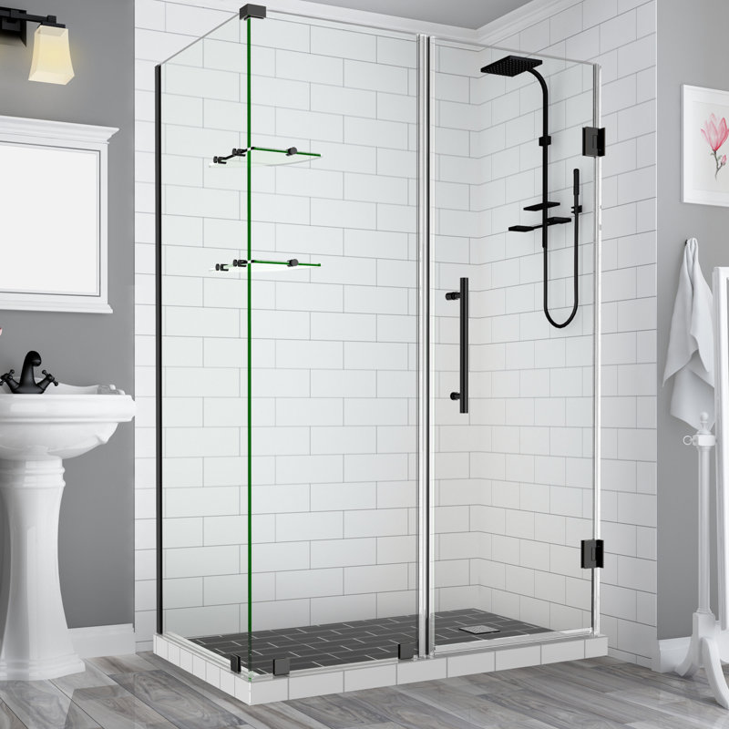 Cabine de douche rectangulaire à charnière 32 po x 72 po Bromley GS