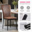 Modern Velvet/Suede Armless Dining Chair High Back with Diamond Tufting -1102752194