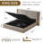 Modern Wingback Linen Upholstered Platform Bed with Gas Lift Storage, King, Mink Linen-460118713-460118714