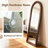 Arched Full Length Mirror With Stand，65x22 Inch Floor Standing Wood Frame Full-length Mirror ,for Bedroom ,cloakroom ,entryway . Tall, Coffee Brown-1866995191-1866995194