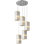 Luminaire suspendu moderne Luminaire suspendu rectangulaire Mini lustres en cristal Luminaire suspendu réglable pour îlot de cuisine Salon