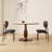 White&Walnut Round Sintered Stone Dining table-1942548850