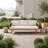 Wood Patio Sofas with Cushions
