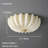 Beige Shell-shaped Ceiling Light With Gold Accent
