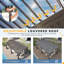 Pergola à persiennes l 12 pi x P 20 pi - Cadre en A en aluminium avec toit incliné réglable anti-pluie, drainage dissimulé, rideaux imperméables et moustiquaire - gris foncé