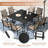 Erilas 8-Person Metal Patio Dining Set with Square Table-801212969