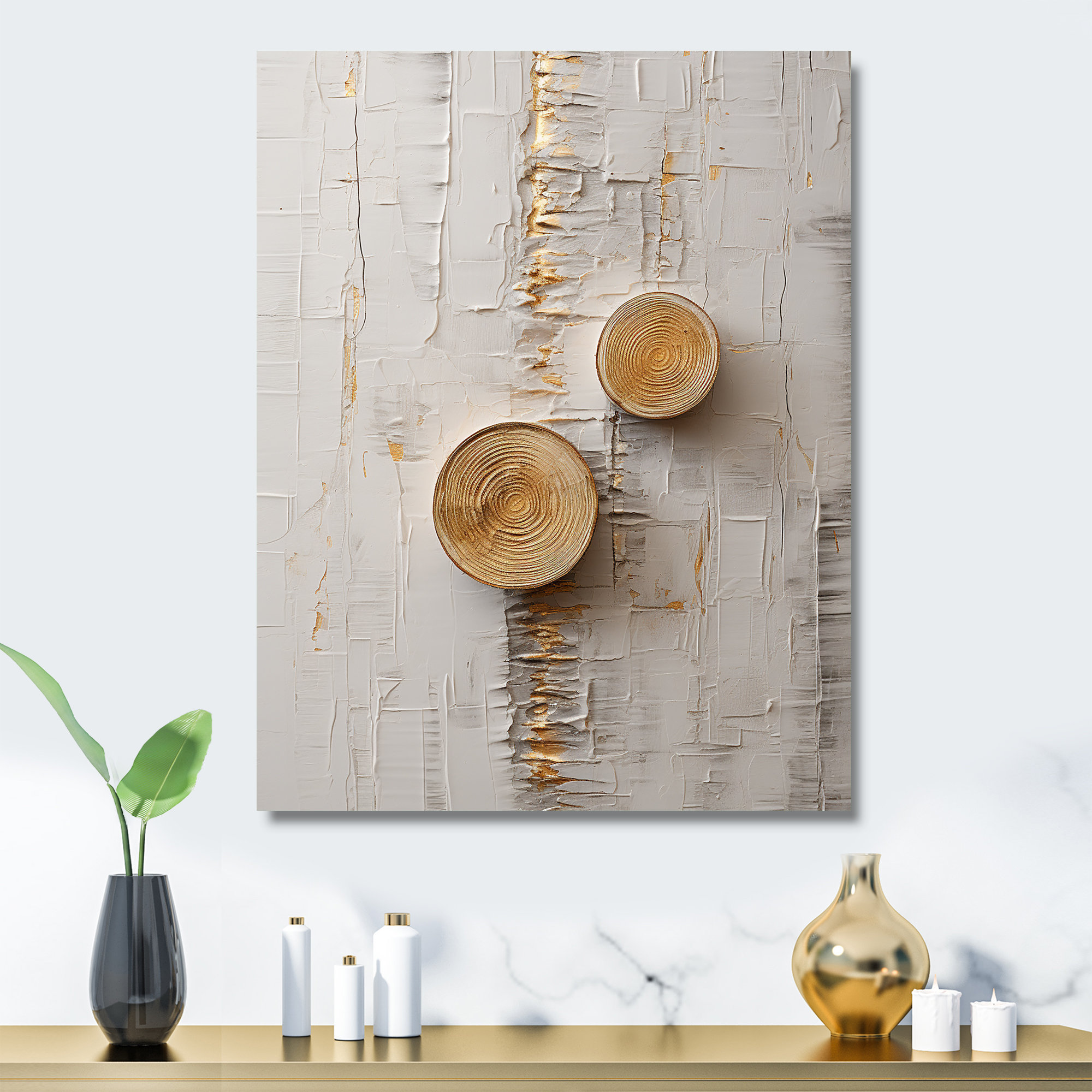 Ivy Bronx Abstract Graceful Woodland Charm III - Abstract Metal Wall ...