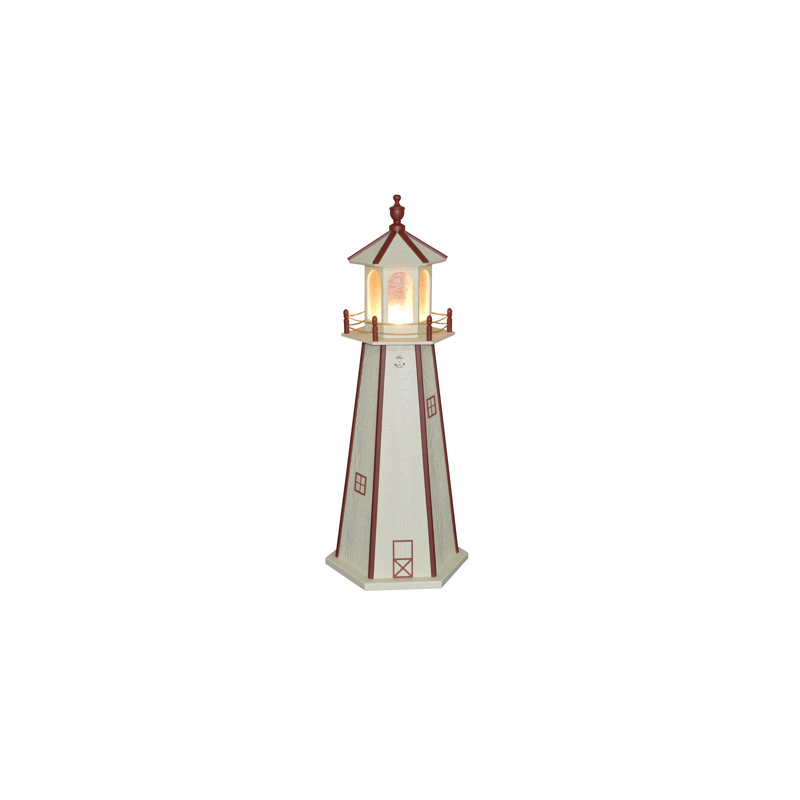 Statue de jardin Baldric, H 29 po x l 13 po x P 13 po, Beige/rouge