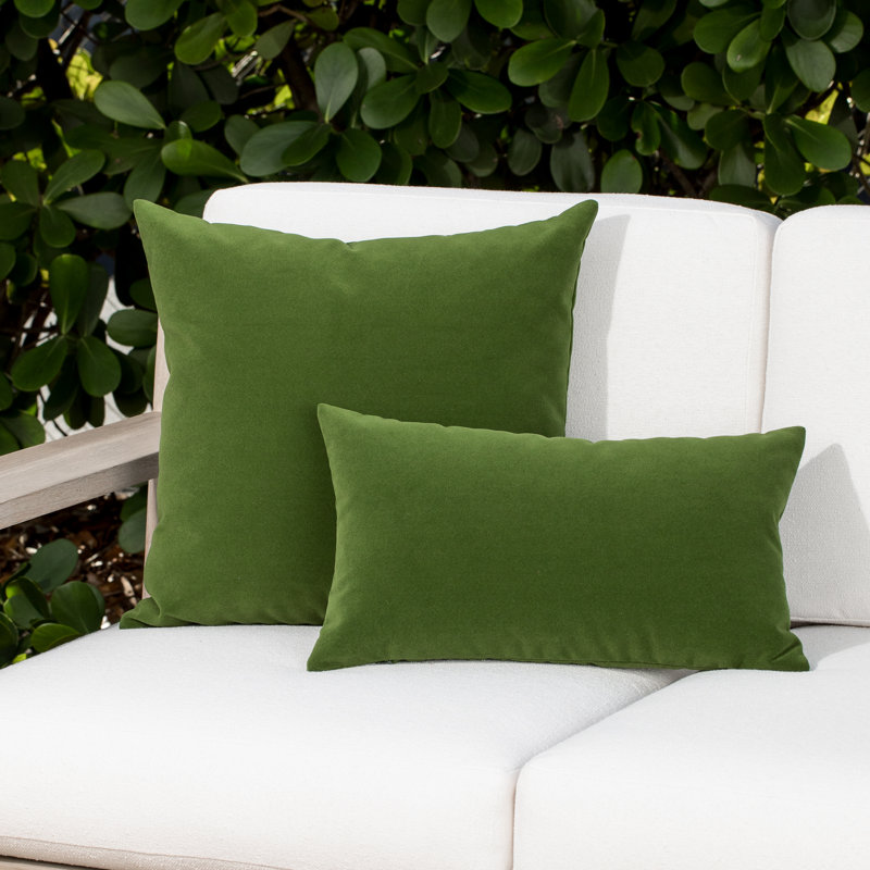 Plush Velvet Indoor & Outdoor Woven Accent Pillow, Ivy