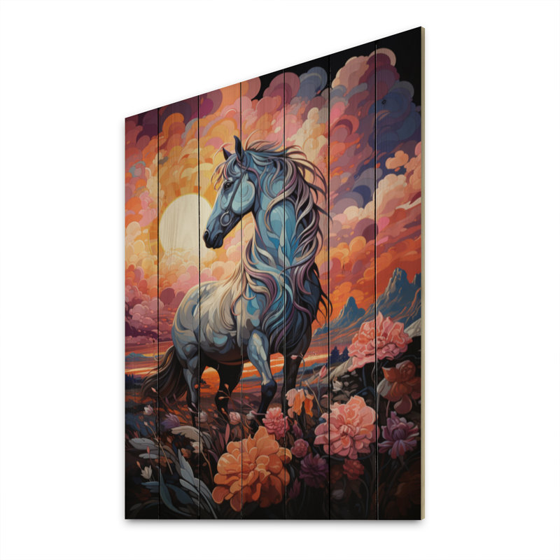 Carousel Carousel Dreams on Wood Print, H 20 po x l 10 po x P 0,78 po