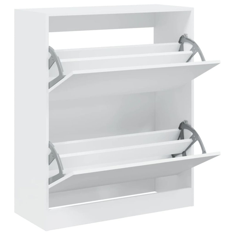 12 Pair Shoe Storage Cabinet, White