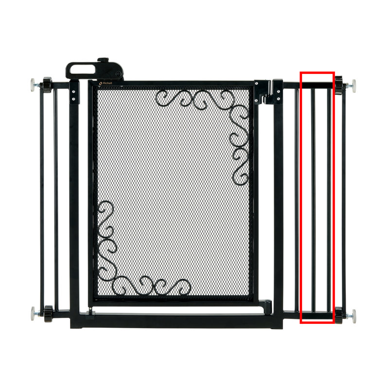 Black Metal 4-Inch Pet Gate Extension