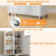 Îlot de cuisine avec abattant, table pour îlot sur roulettes, buffet moderne avec portes et porte de rangement-614220012