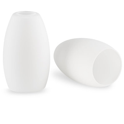 Kymorra 7.5'' H x 4.5'' W Glass Oval Lamp Shade