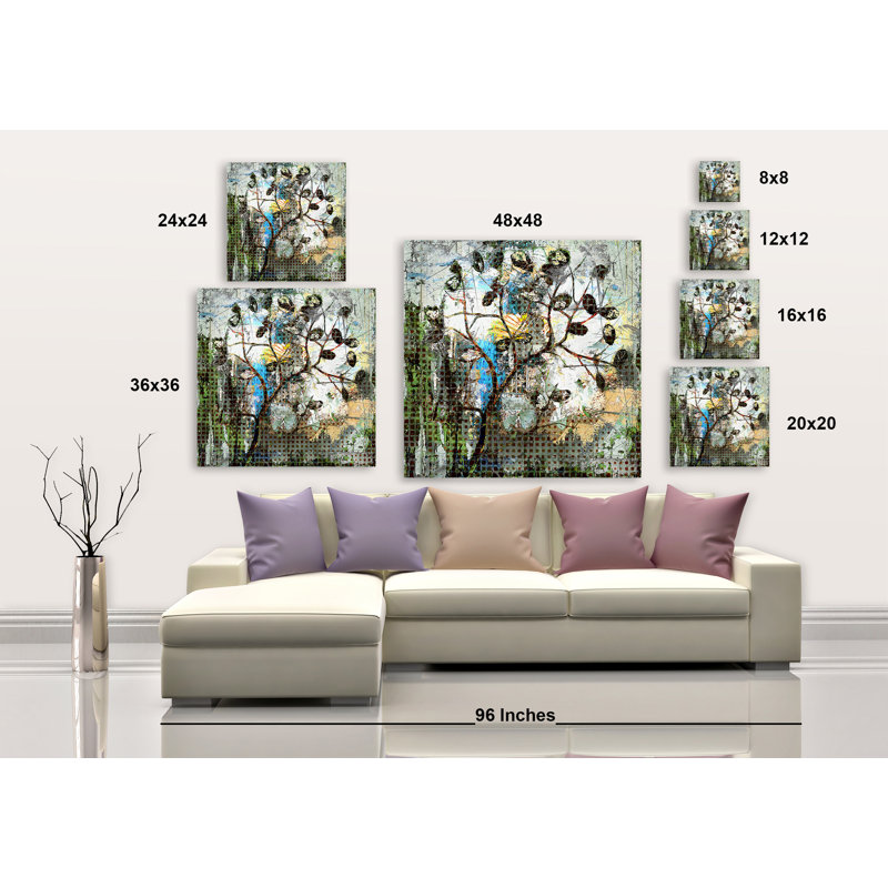 Autumn Leaves VI - Wrapped Canvas Painting, 16" H x 16" W x 0.75" D