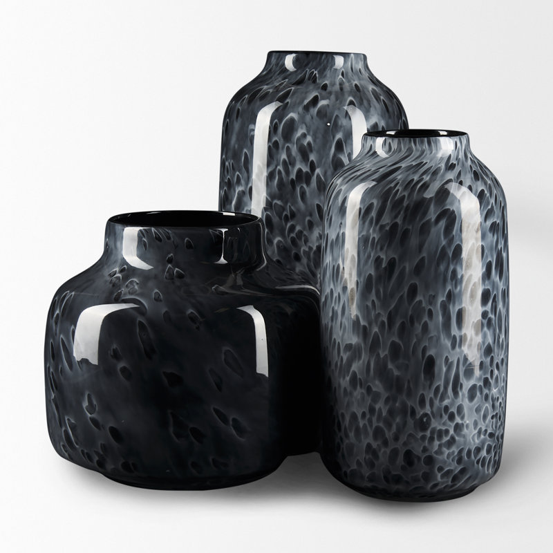 Vase de table en verre Byersville, H 12,40 po x l 6,50 po x P 6,50 po