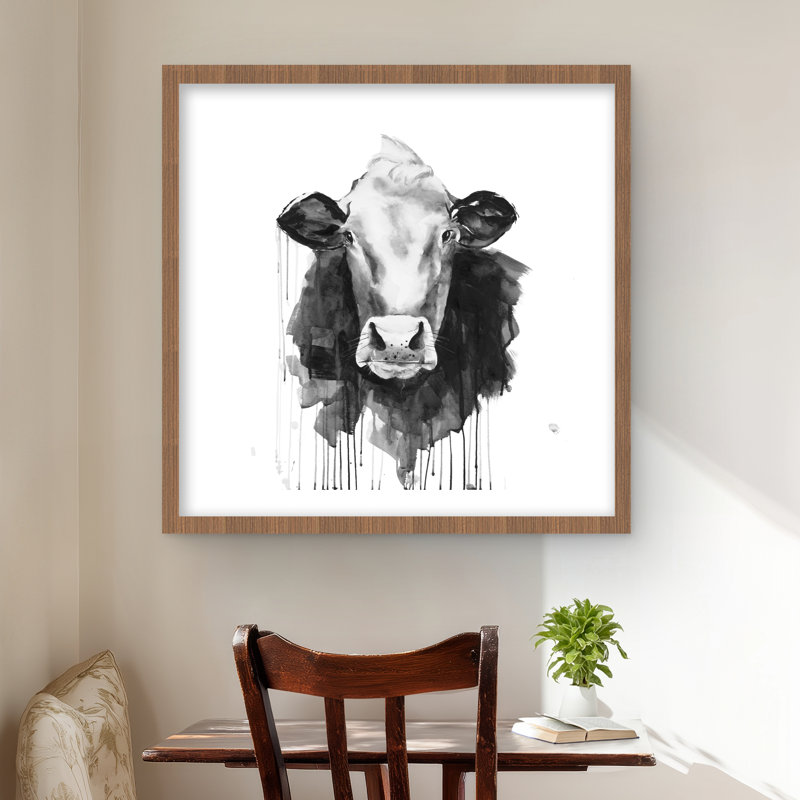 Vache - Imprimé mat pour cuisine, Brun, H 24 po x l 24 po