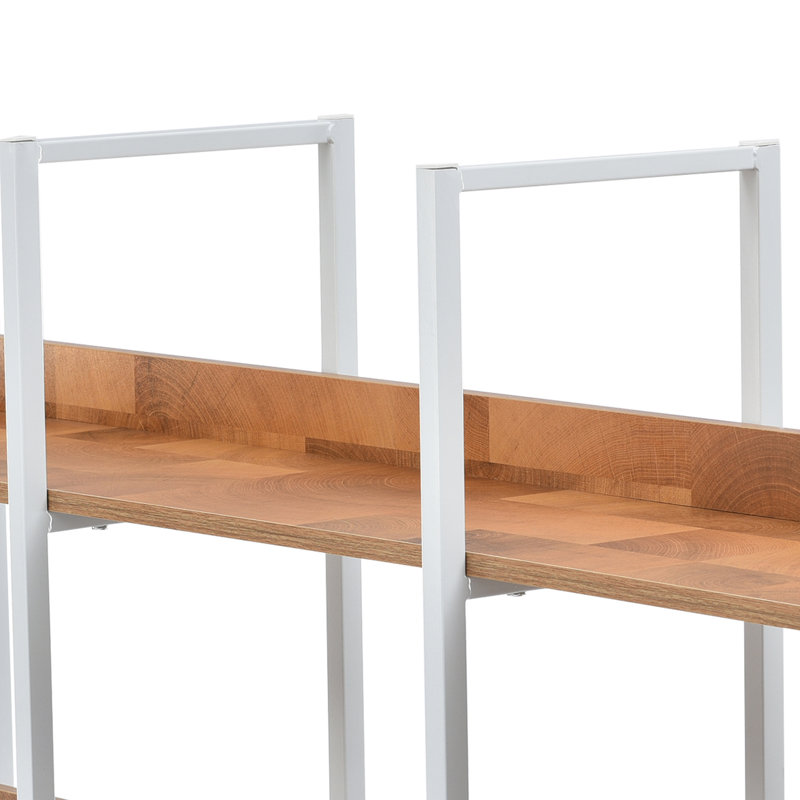 Shanon Modern Farmhouse Style Freestanding 5-Tier Bookcase, For Indoor Use, Oak/White