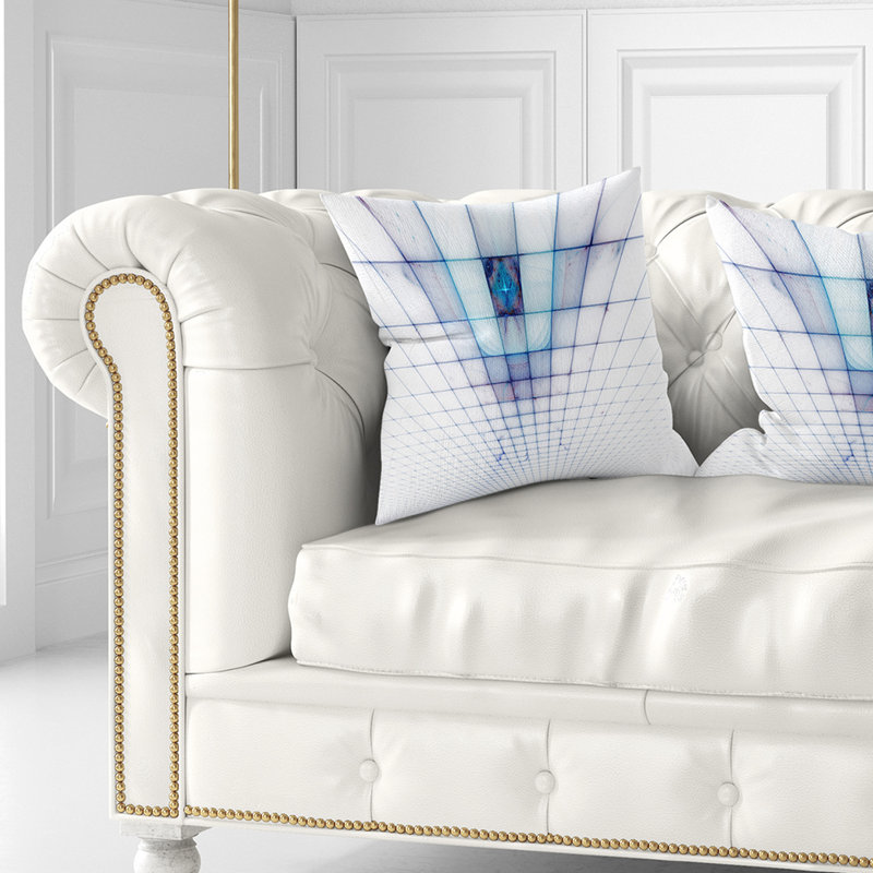Coussin de grilles de protection pour le laser light Abstract, 16 po x 1 po, Coussin décoratif