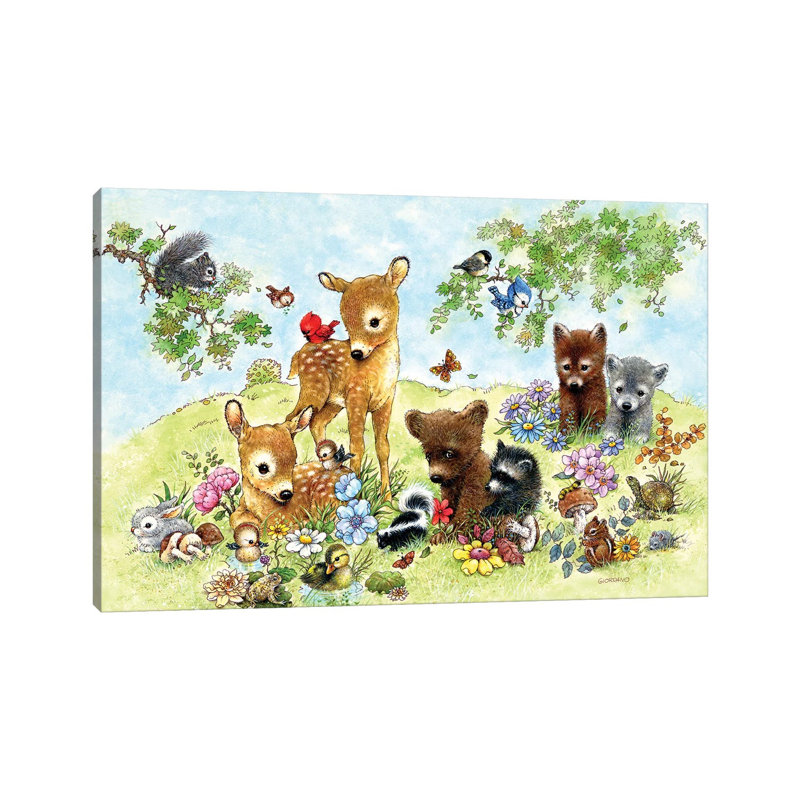 Field Of Critters - Wrapped Canvas Print, 20.32 cm H x 30.48 cm W